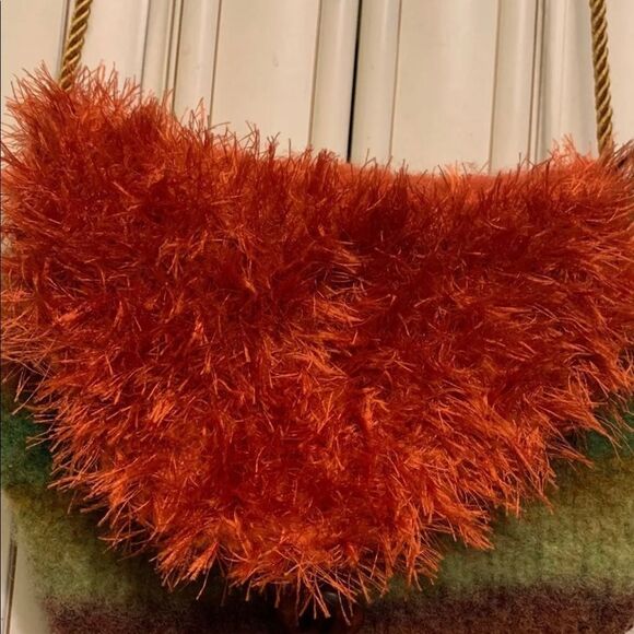 DESIGNER HAND KNIT HAND FELTED WOOL " FUR " BAG - Picture 6 of 8